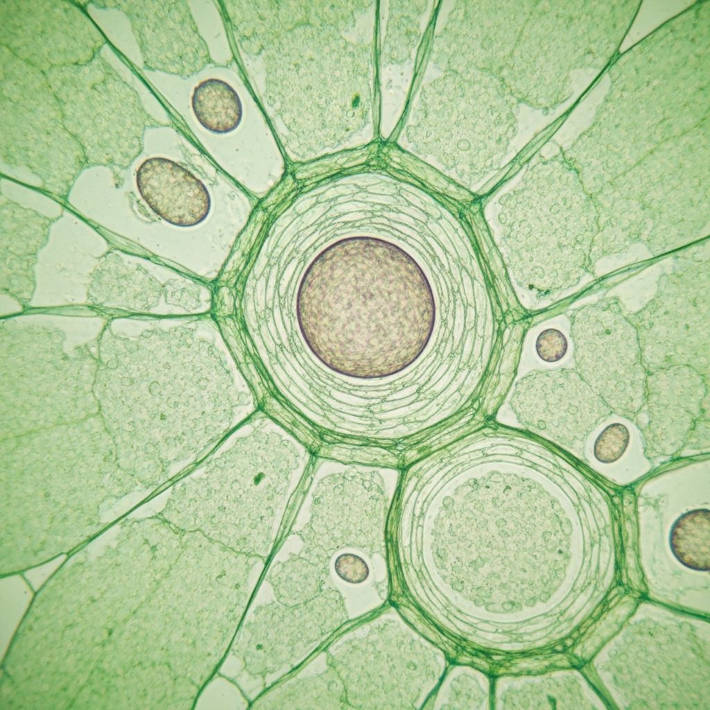 Botanische Pflanzenstrukturen in Detailaufnahme